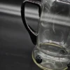 Ręcznie wykonany dzban szklany z czarnym uchem i dekoracją – 2L, unikat hand made