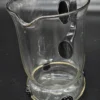 Ręcznie wykonany dzban szklany z czarnym uchem i dekoracją – 2L, unikat hand made