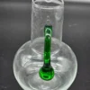 Szklany dzbanek z zielonym uchem, Made in Italy – ręcznie formowany, 19 cm