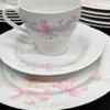 Porcelanowy serwis kawowy Jlmenau Graf von Henneberg – Nrd, lata 70/80. 6 osób