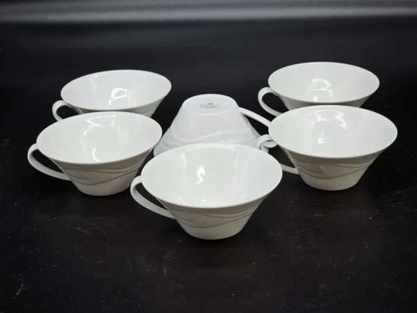Zestaw 6 filiżanek Seltmann Weiden Bavaria Germany – biała porcelana premium