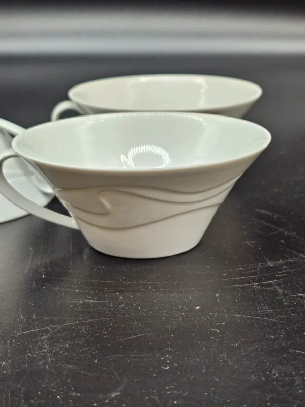 Zestaw 6 filiżanek Seltmann Weiden Bavaria Germany – biała porcelana premium