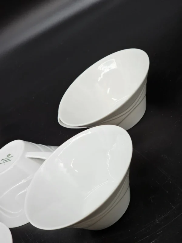 Zestaw 6 filiżanek Seltmann Weiden Bavaria Germany – biała porcelana premium