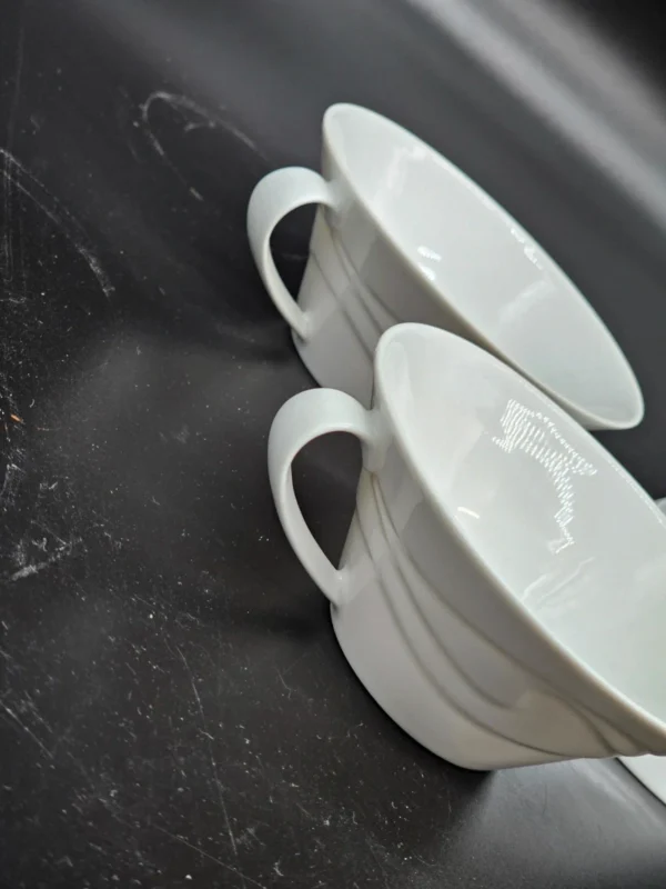 Zestaw 6 filiżanek Seltmann Weiden Bavaria Germany – biała porcelana premium
