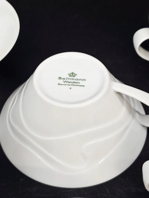 Zestaw 6 filiżanek Seltmann Weiden Bavaria Germany – biała porcelana premium