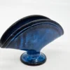 Granatowy ceramiczny stojak na serwetki – vintage, 11×16 cm