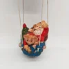 Balon z Mikołajem i myszką – rękodzieło CHRL 1940, 36 cm