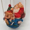Balon z Mikołajem i myszką – rękodzieło CHRL 1940, 36 cm