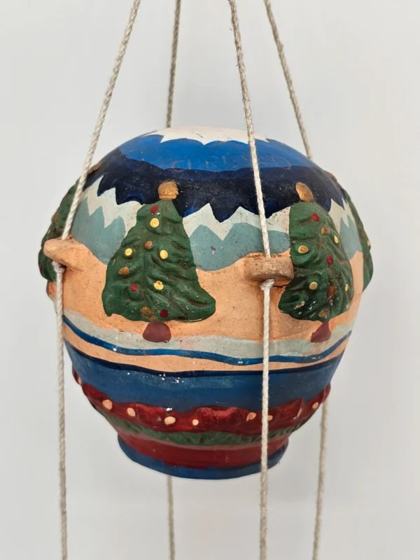 Balon z Mikołajem i myszką – rękodzieło CHRL 1940, 36 cm