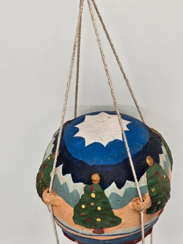 Balon z Mikołajem i myszką – rękodzieło CHRL 1940, 36 cm