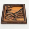 płaskorzeźba „Mühle Waldbreitbach” ręcznie rzeźbiona, 10×10 cm, Niemcy