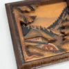płaskorzeźba „Mühle Waldbreitbach” ręcznie rzeźbiona, 10×10 cm, Niemcy