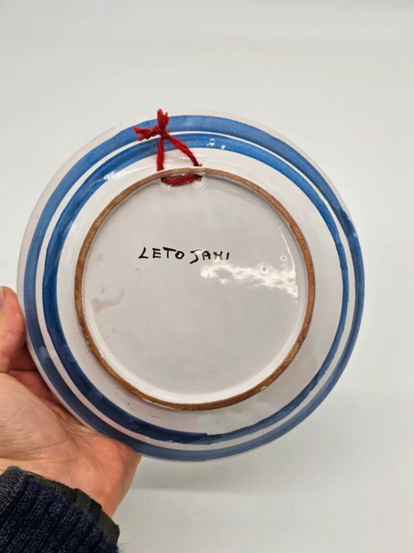 Włoski talerz dekoracyjny – Taormina Isola Bella, ręcznie malowany, Leto Jahi, 20 cm