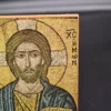 Ikona „Christus der Erbarmer”, bizantyńskie mozaikowe, Schwabenverlag Ellwangen, 25×15 cm
