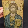 Ikona „Christus der Erbarmer”, bizantyńskie mozaikowe, Schwabenverlag Ellwangen, 25×15 cm