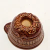 Mini forma ceramiczna do pieczenia / dekoracyjna – brązowe szkliwo, 12 cm