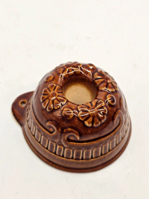 Mini forma ceramiczna do pieczenia / dekoracyjna – brązowe szkliwo, 12 cm
