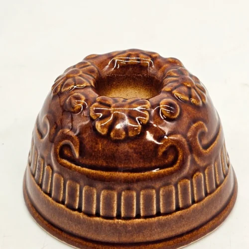 Mini forma ceramiczna do pieczenia / dekoracyjna – brązowe szkliwo, 12 cm