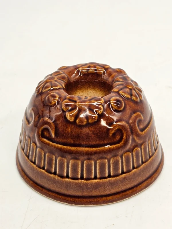 Mini forma ceramiczna do pieczenia / dekoracyjna – brązowe szkliwo, 12 cm