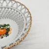 Koszyk porcelanowy w stylu plecionki z motywem owoców – Cluj Napoca, Rumunia, lata 70-80.