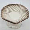 Włoska misa porcelanowa na nodze – ażurowa plecionka, Made in Italy, 18×10 cm