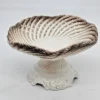 Włoska misa porcelanowa na nodze – ażurowa plecionka, Made in Italy, 18×10 cm