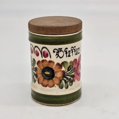 Pojemnik ceramiczny Wächtersbach – Austria, wzór ludowy, 9 cm