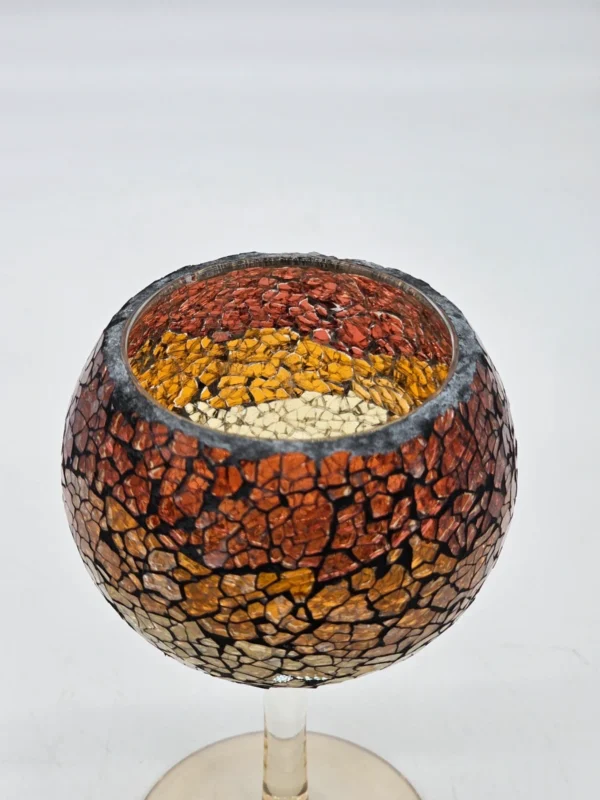 Kielich dekoracyjny mozaikowy – szkło artystyczne, 15 cm