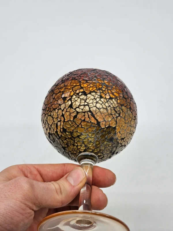 Kielich dekoracyjny mozaikowy – szkło artystyczne, 15 cm