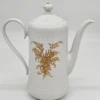 Dzbanek porcelanowy Tirschenreuth Germany – biały ze złotym ornamentem, 23 cm