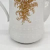 Dzbanek porcelanowy Tirschenreuth Germany – biały ze złotym ornamentem, 23 cm