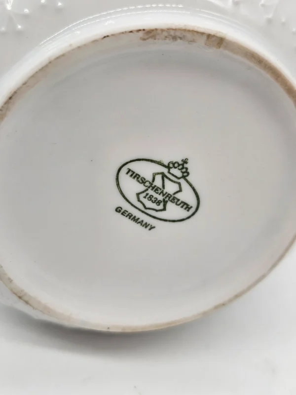 Dzbanek porcelanowy Tirschenreuth Germany – biały ze złotym ornamentem, 23 cm
