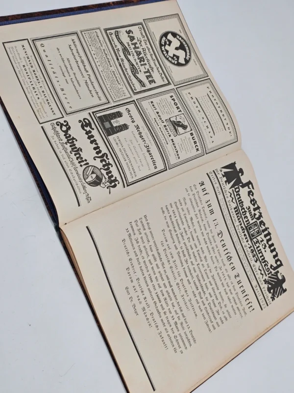 „Festzeitung zum 13. Deutschen Turnfest” oryginalne wydanie historyczne, Niemcy, lata 30 XX wieku