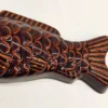 Ceramiczna forma w kształcie ryby – brązowa glazura, 25 cm