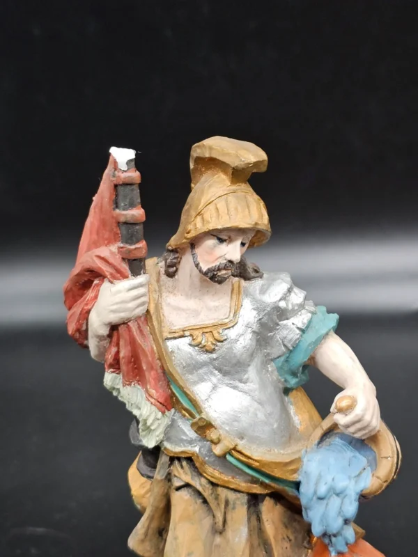 Figura św. Floriana – Günther Schössl, Niemcy, 22 cm, drewno i gips, Dickwald