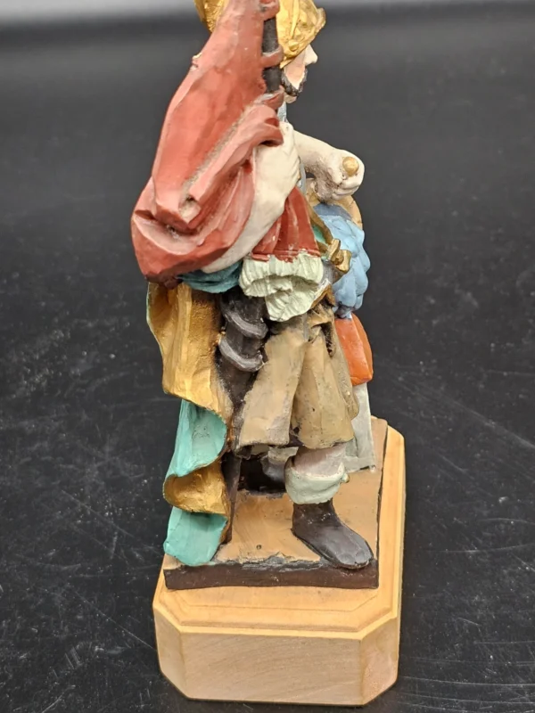Figura św. Floriana – Günther Schössl, Niemcy, 22 cm, drewno i gips, Dickwald