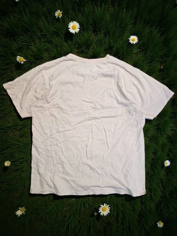 Koszulka A Bathing Ape (BAPE) różowa z fioletowo-turkusowym nadrukiem, rozmiar L
