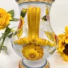 piękny Wazon ceramiczny ręcznie malowany - słoneczniki