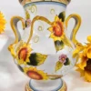 piękny Wazon ceramiczny ręcznie malowany - słoneczniki