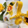 piękny Wazon ceramiczny ręcznie malowany - słoneczniki