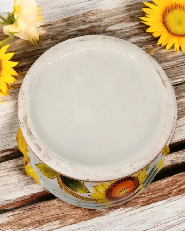 piękny Wazon ceramiczny ręcznie malowany - słoneczniki