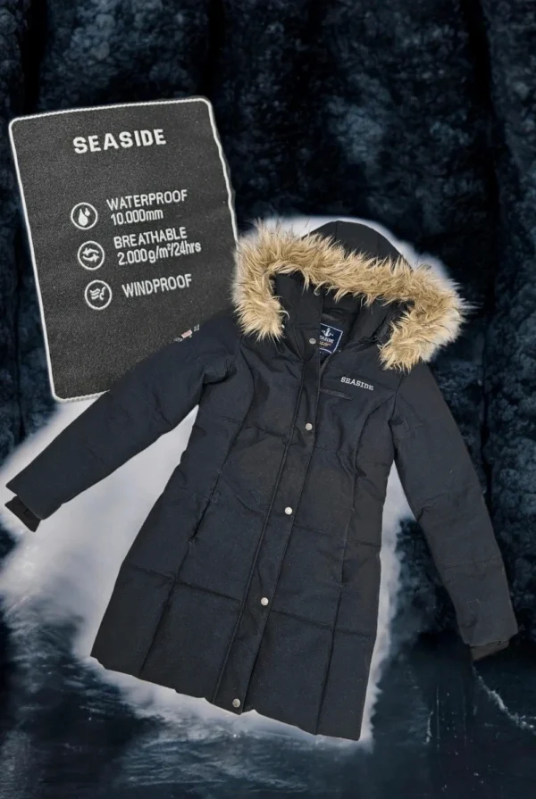 Długa kurtka, Membrane Seaside jacket 10.000mm waterproof, 2.000g/m2