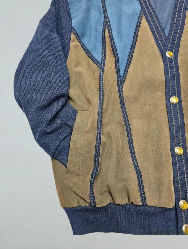 HAJO First Class – Kardigan męski vintage z wełną, rozm. 56