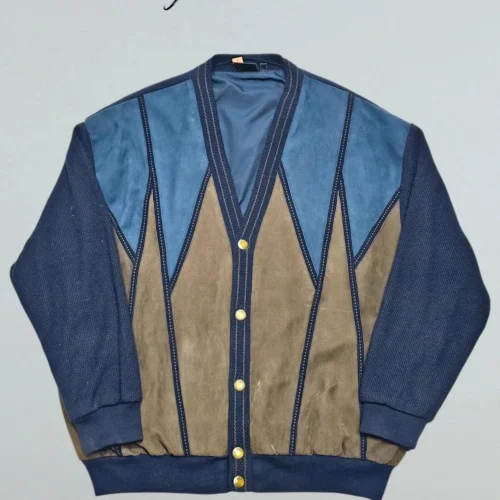 HAJO First Class – Kardigan męski vintage z wełną, rozm. 56