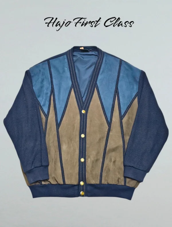 HAJO First Class – Kardigan męski vintage z wełną, rozm. 56
