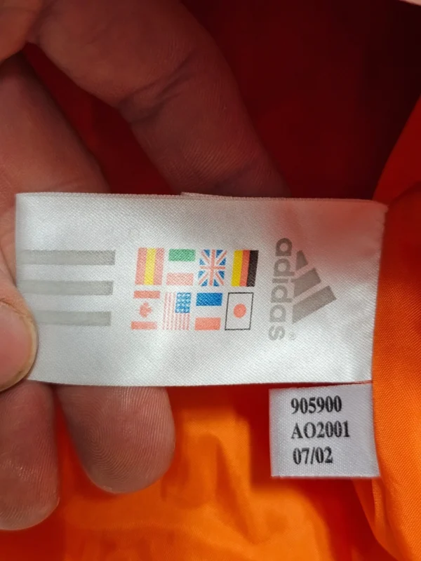 Kurtka Adidas puchowa – beżowo-pomarańczowa, rozmiar XL