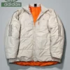 Kurtka Adidas puchowa – beżowo-pomarańczowa, rozmiar XL