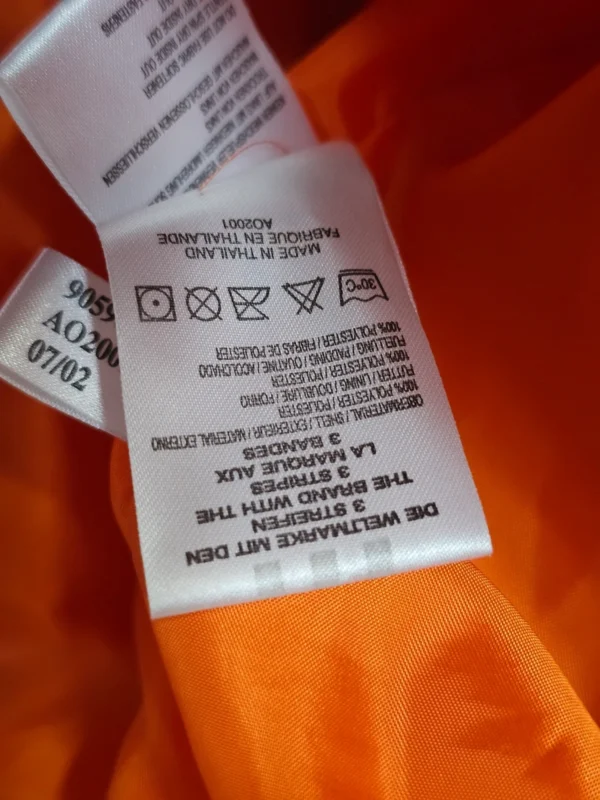 Kurtka Adidas puchowa – beżowo-pomarańczowa, rozmiar XL