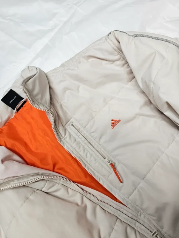 Kurtka Adidas puchowa – beżowo-pomarańczowa, rozmiar XL