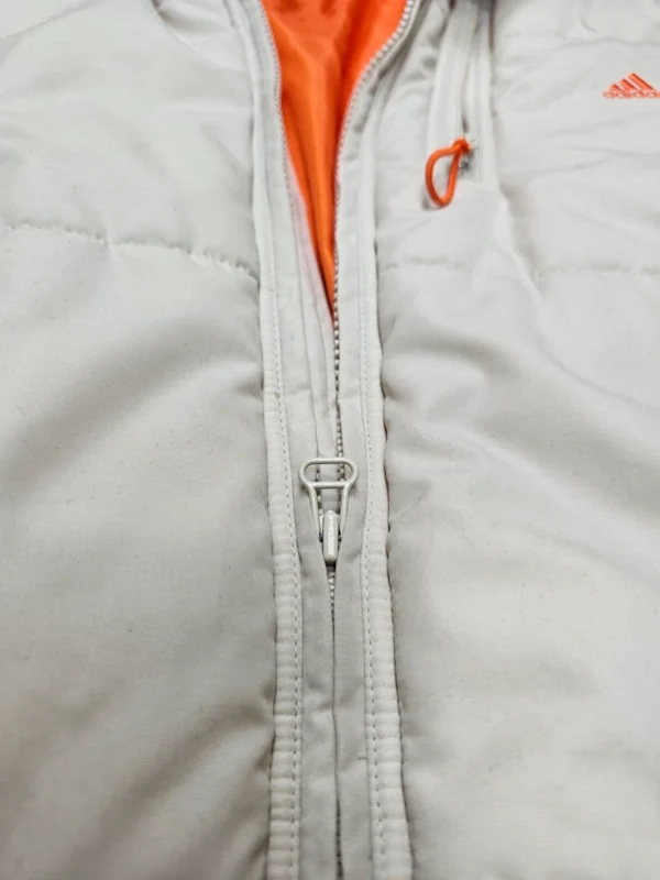 Kurtka Adidas puchowa – beżowo-pomarańczowa, rozmiar XL